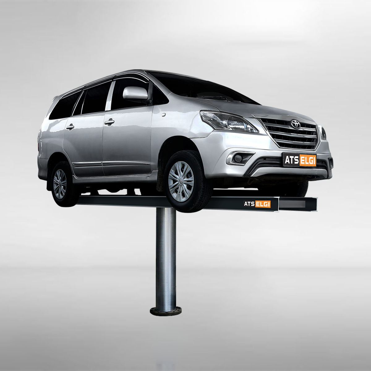 Car Washing on Hydraulic Lift